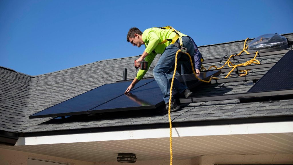 Solar-Powered HVAC Installation